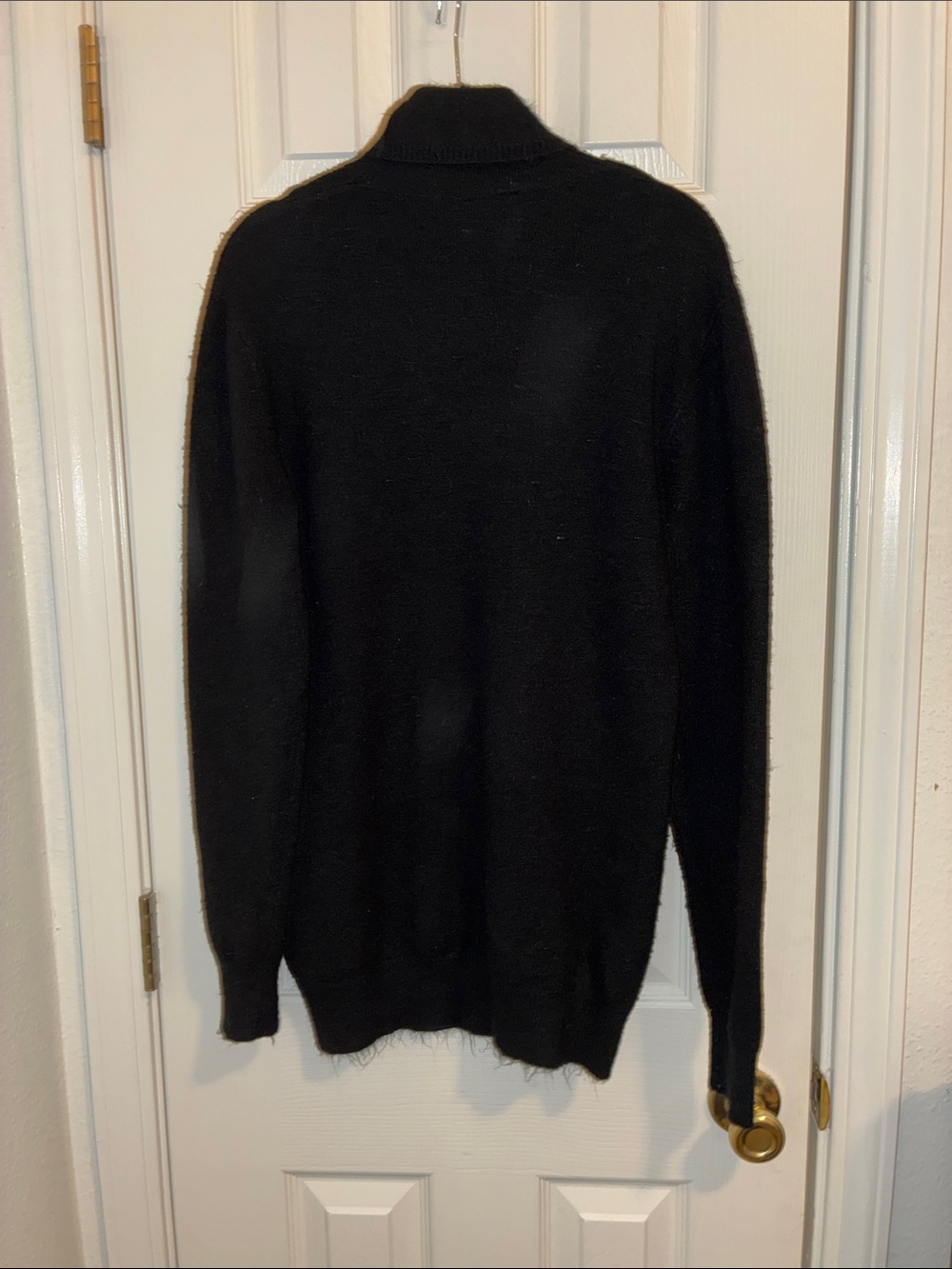Men's Black Turtleneck Sweater - Picture 4 of 4